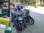 Undercover cops on scooters, AKA Scooter Goons.  The paramedic vehicle is a fake, being used by them and their support people.  A lovely new trend in NPYD tactics.