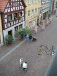 Street in Gundelsheim (with our hotel sign to the right)