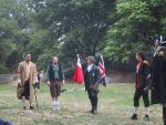 Benedict Arnold (Joshua Spafford), unknown, Alexander Hamilton (Timothy McCown Reynolds), Marquis de Lafayette (Catherine McNelis), George Washington (Alan Benditt)