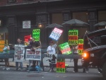 The police moved the barricades to give us more room, and get us closer to the Phelps gang, when the "FAGS FDNY" and "Thank God for 9/11" signs appeared