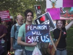 At the start of the march in Cadman Plaza