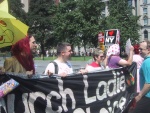 James greeting the Church Ladies for Choice